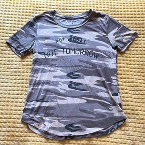 camouflage pattern women’s fit shirt “not today,not tomorrow”